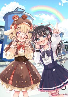 【ななしいんく】因幡はねる＆狼森メイ　[まちスパちゃ・イラスト]