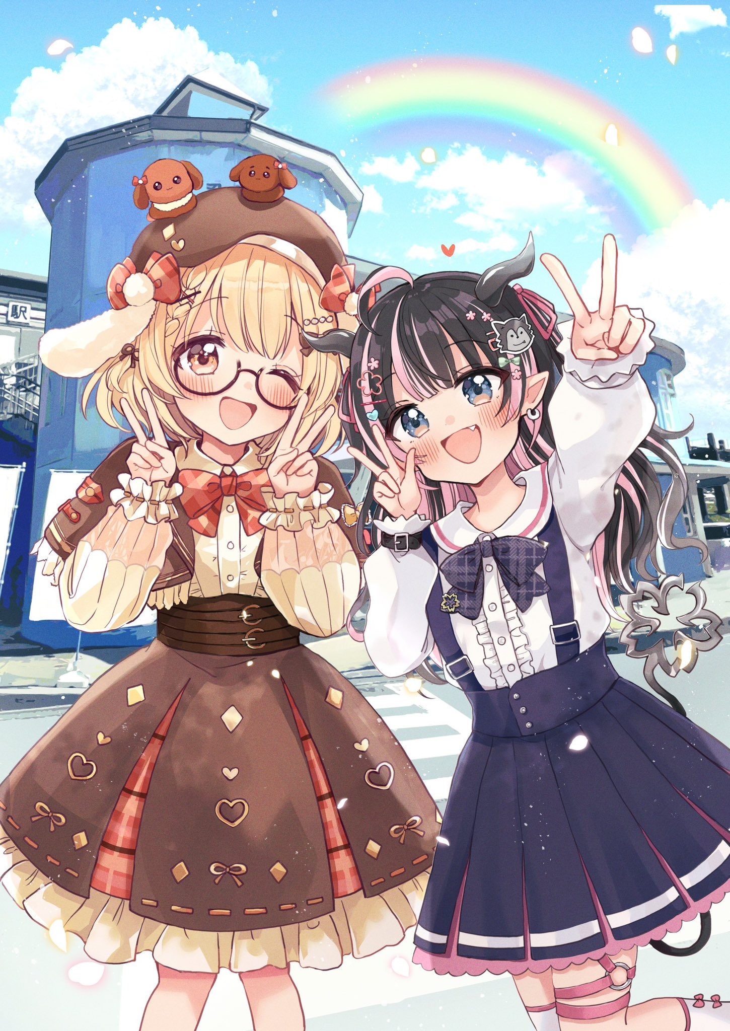 【ななしいんく】因幡はねる＆狼森メイ　[まちスパちゃ・イラスト]